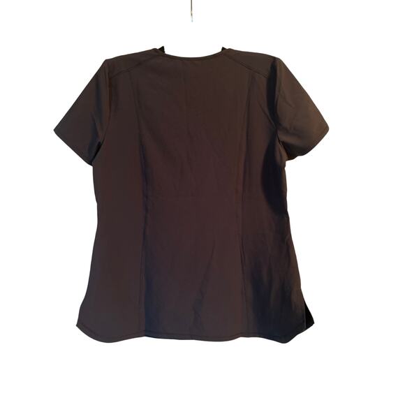 GUC Cherokee Infinity Dark Gray Scrub Top Pockets Size Medium - Picture 2 of 6